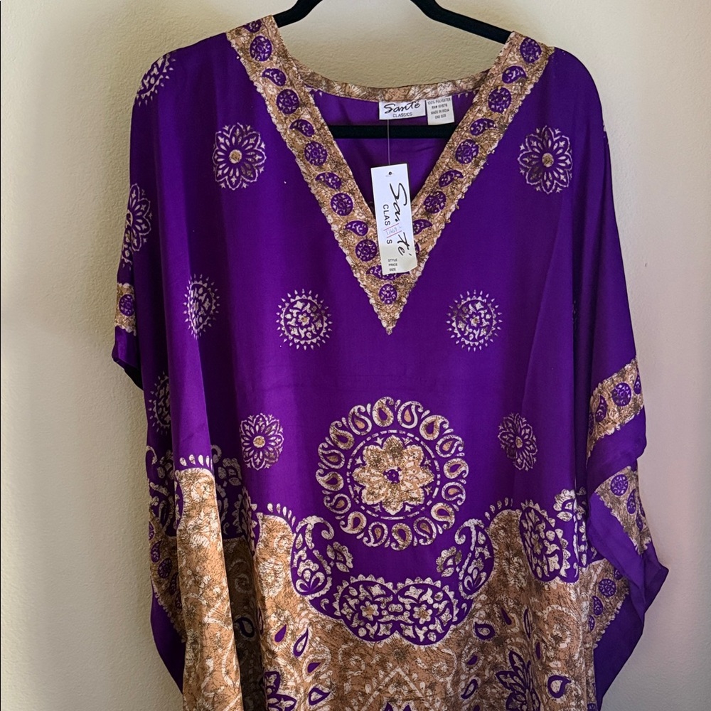 Elegant Purple and Gold Women's Tunic